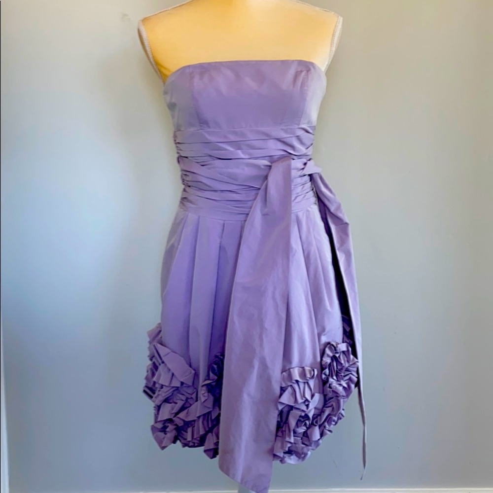 Beautiful lavender strapless BCBG dress NWT
